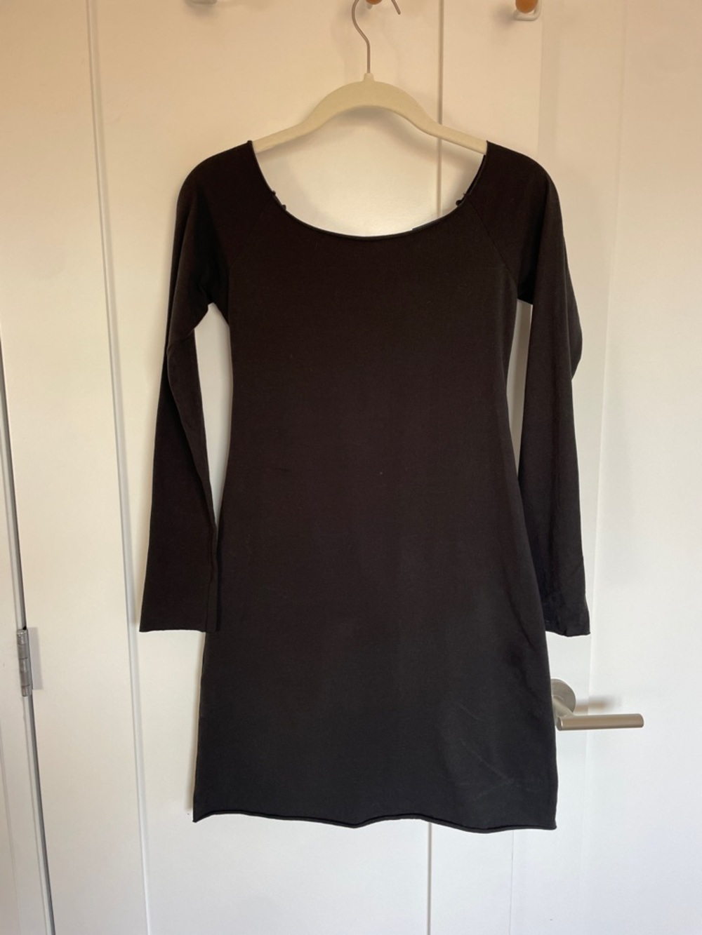 Brandy Melville Black Long Sleeve Off The Shoulder Dress